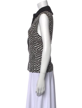 Marc Jacobs Printed Sleeveless Button-Up Top