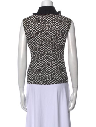 Marc Jacobs Printed Sleeveless Button-Up Top