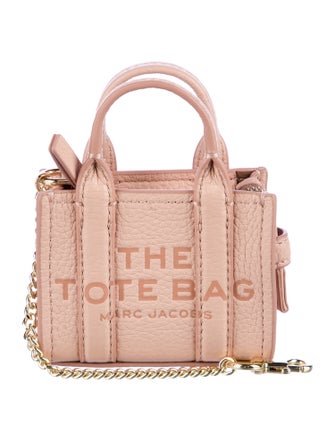 Marc Jacobs Womens pink leather mini tote bag charm