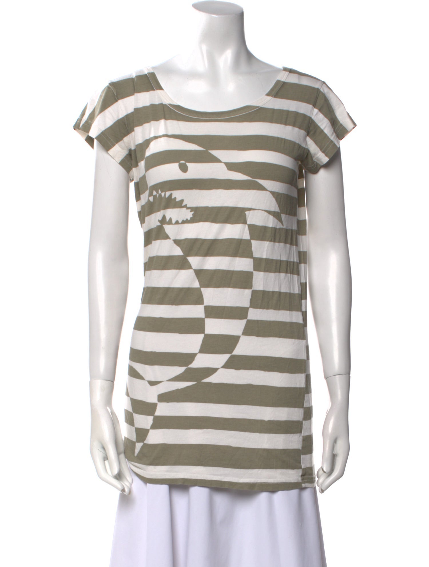 Marc Jacobs Striped Scoop Neck Top
