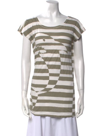 Marc Jacobs Striped Scoop Neck Top