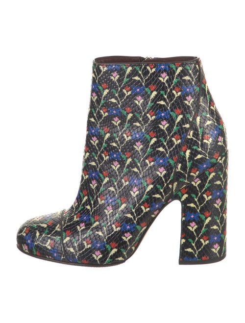Marc Jacobs Leather Floral Print Boots