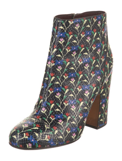 Marc Jacobs Leather Floral Print Boots