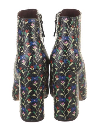 Marc Jacobs Leather Floral Print Boots