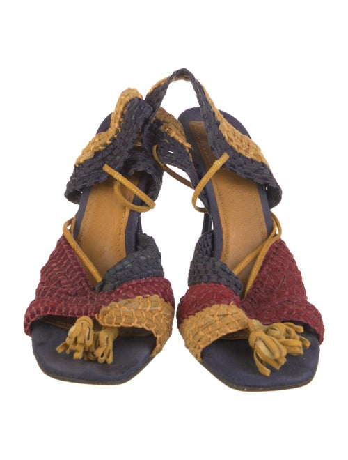 Marc Jacobs Suede Animal Print Sandals