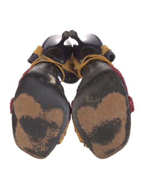 Marc Jacobs Suede Animal Print Sandals