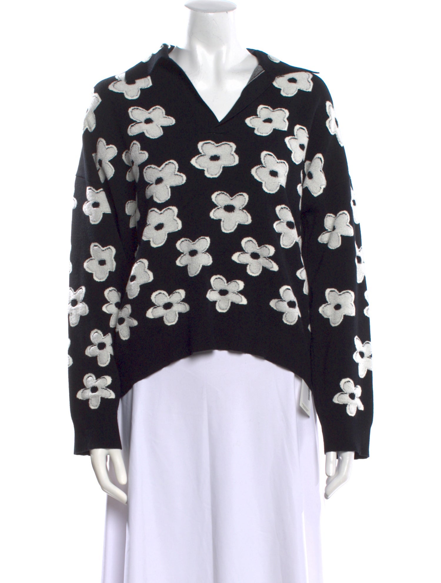 Marc Jacobs Printed V-Neck Sweater