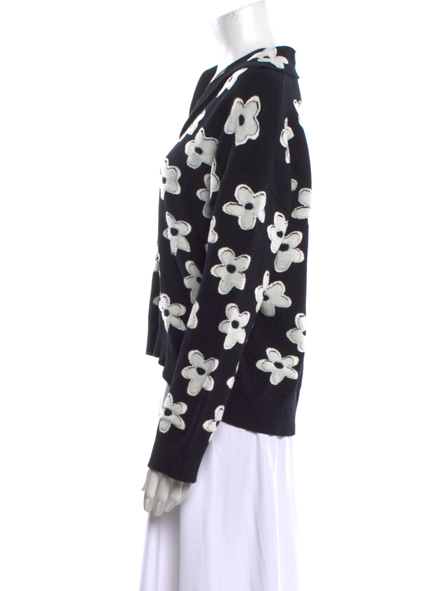 Marc Jacobs Printed V-Neck Sweater