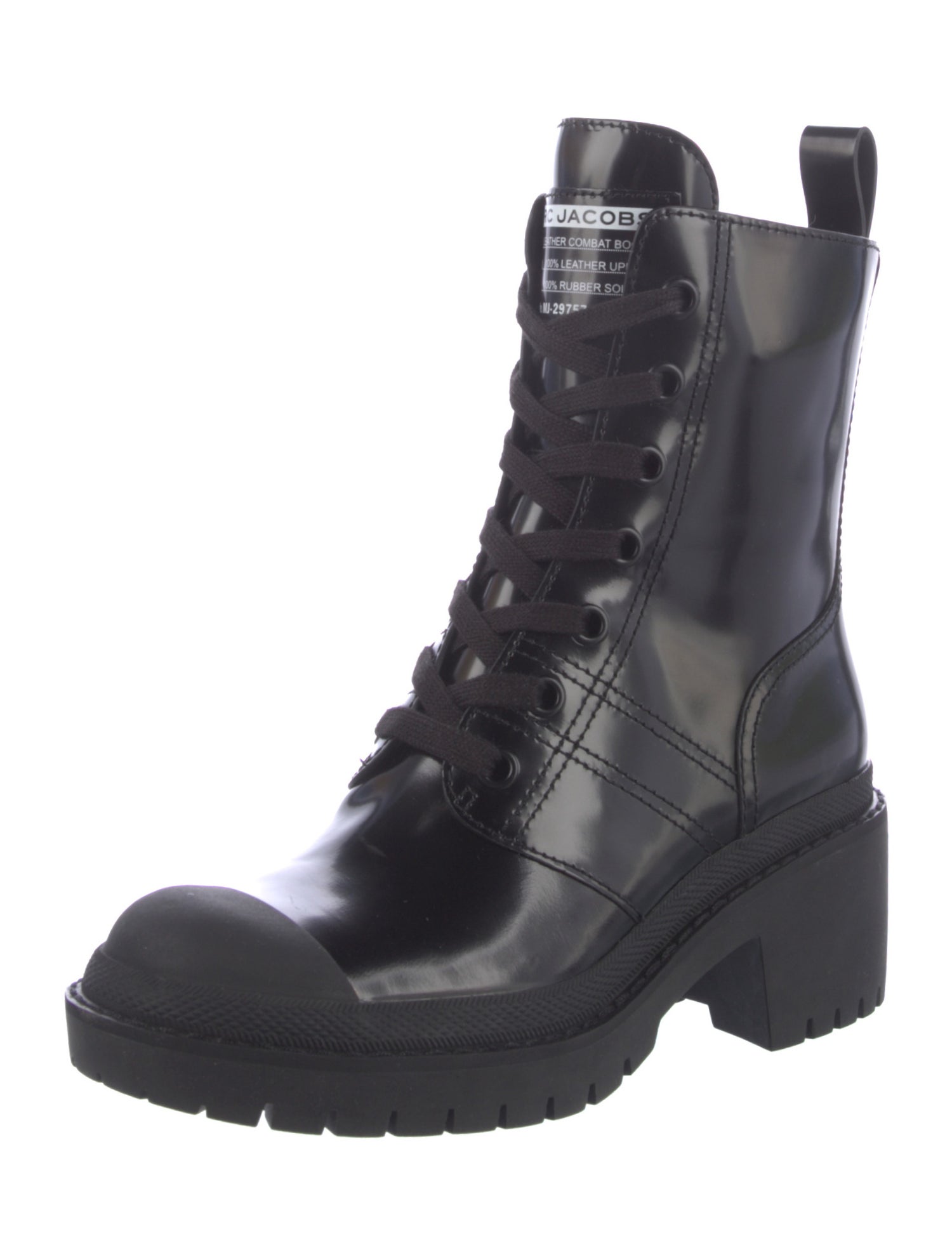 Marc Jacobs Patent Leather Combat Boots