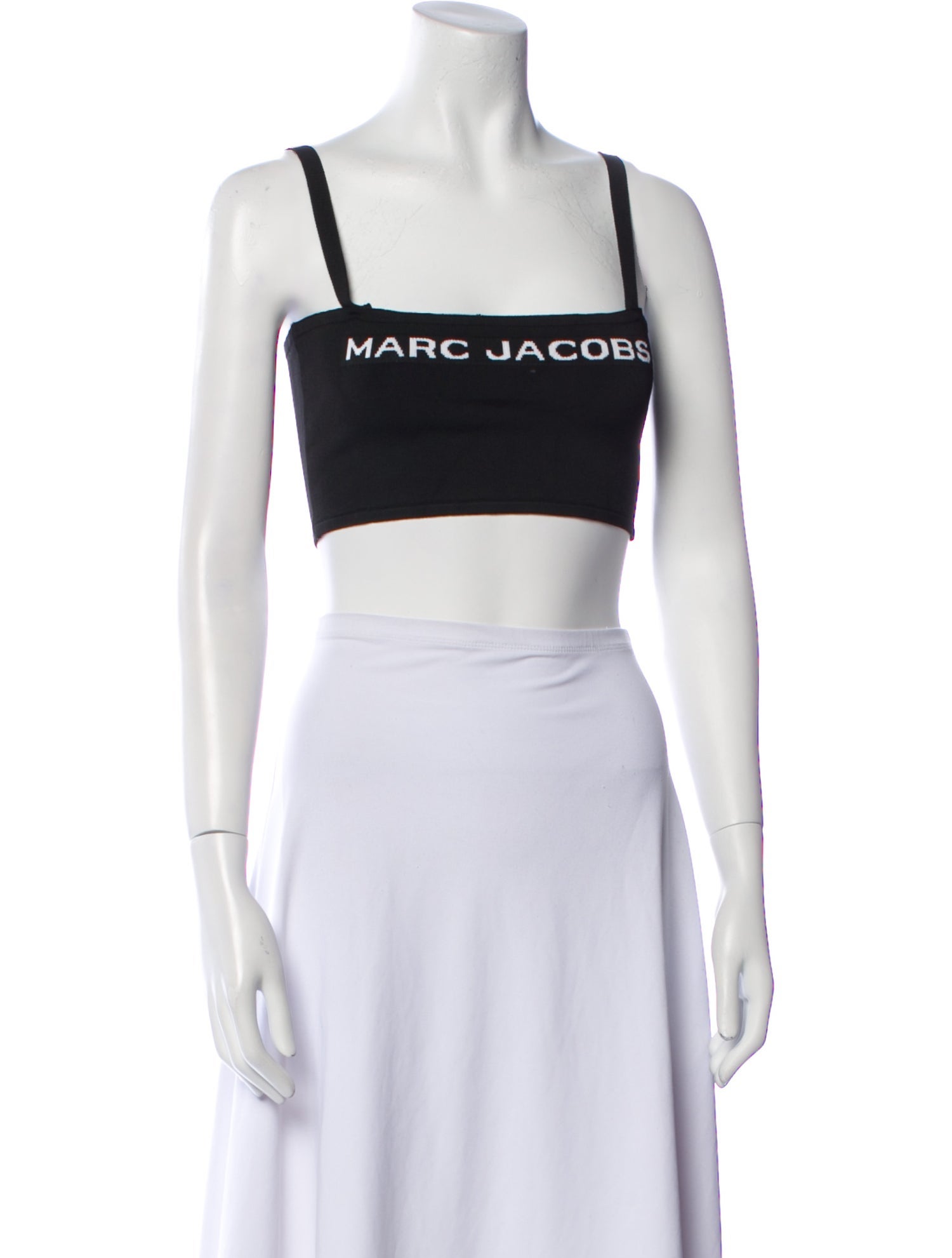 Marc Jacobs Graphic Print Square Neckline Crop Top
