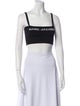 Marc Jacobs Graphic Print Square Neckline Crop Top