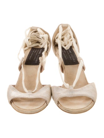 Marc Jacobs Leather Animal Print Espadrilles