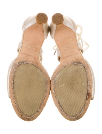 Marc Jacobs Leather Animal Print Espadrilles