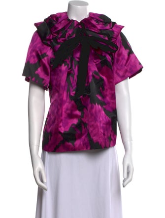 Marc Jacobs Silk Floral Print Blouse