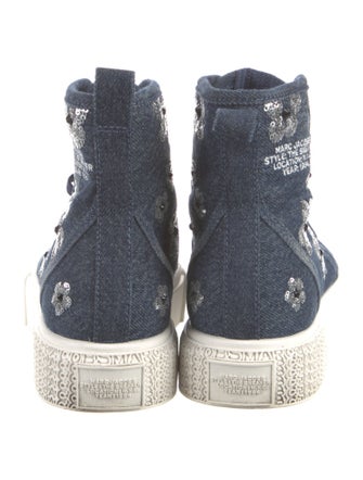 Marc Jacobs Denim Floral Print Sneakers