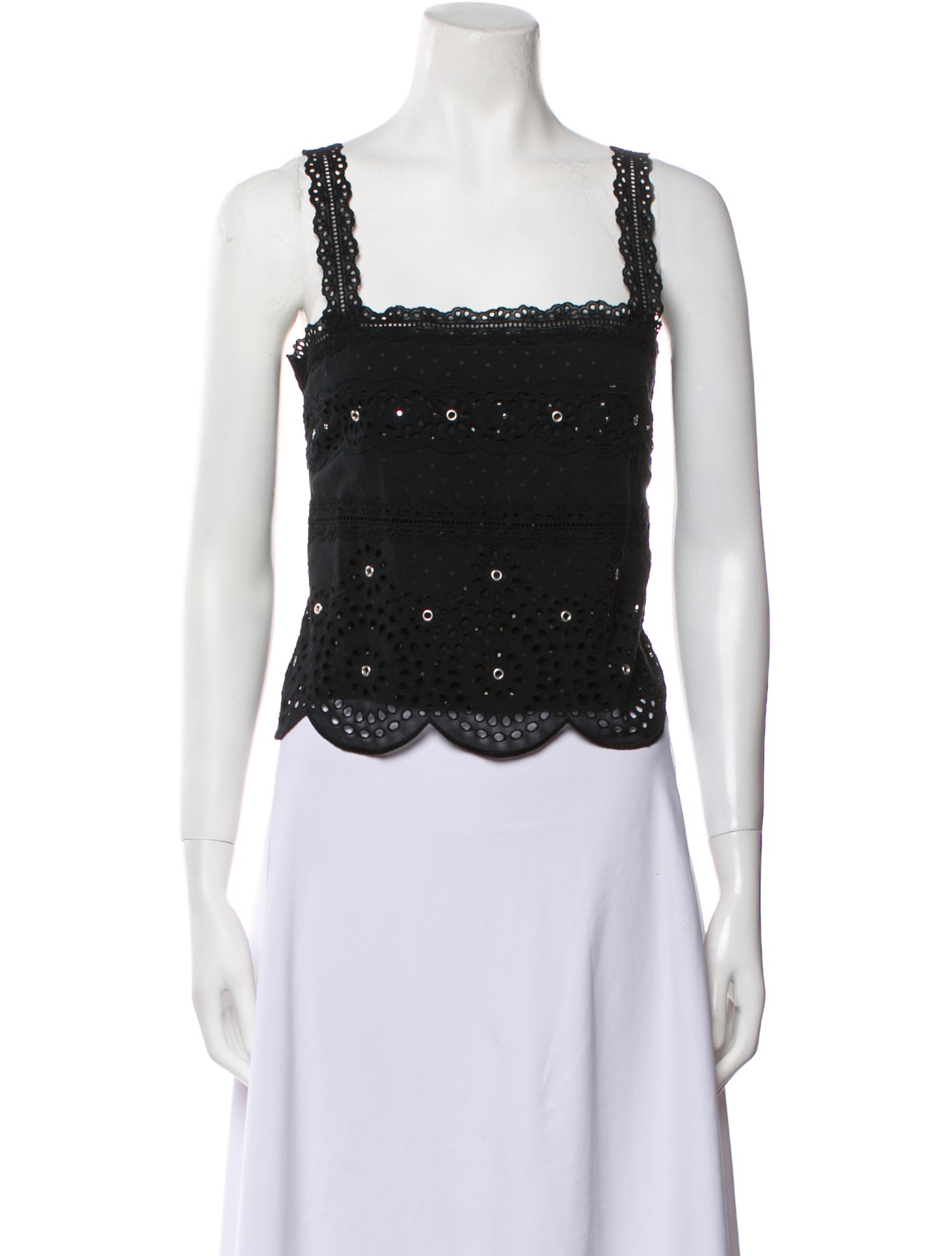Marc Jacobs Square Neckline Sleeveless Crop Top