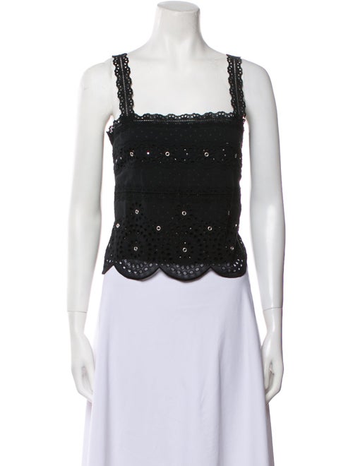 Marc Jacobs Square Neckline Sleeveless Crop Top