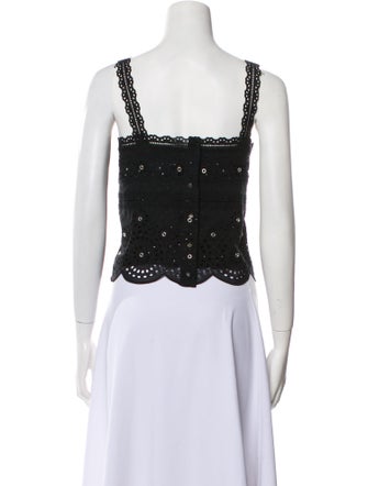 Marc Jacobs Square Neckline Sleeveless Crop Top