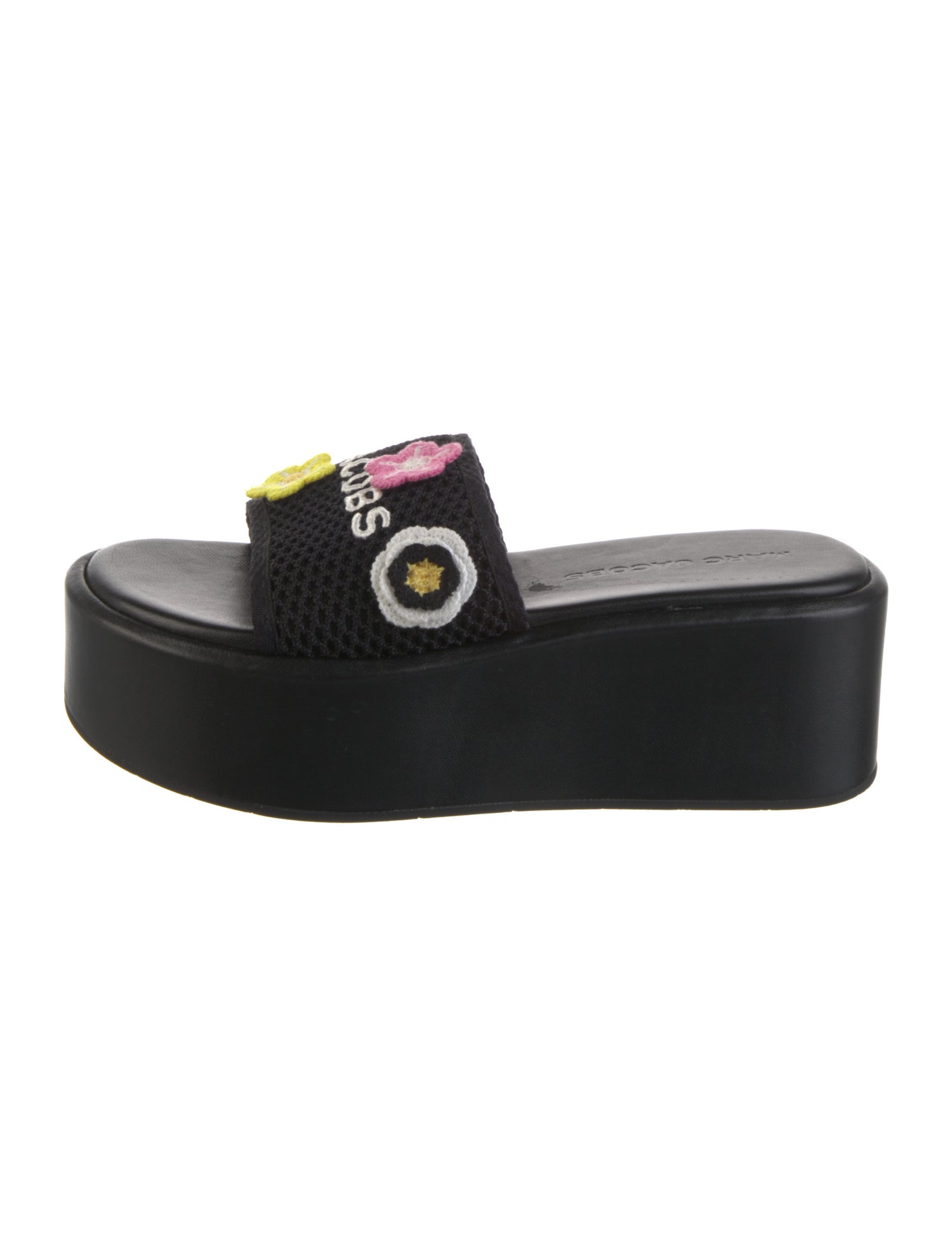 Marc Jacobs Leather Graphic Print Slides