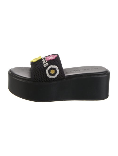 Marc Jacobs Leather Graphic Print Slides