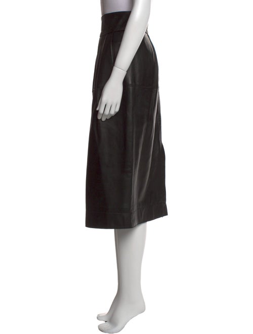 Marc Jacobs Lamb Leather Midi Length Skirt