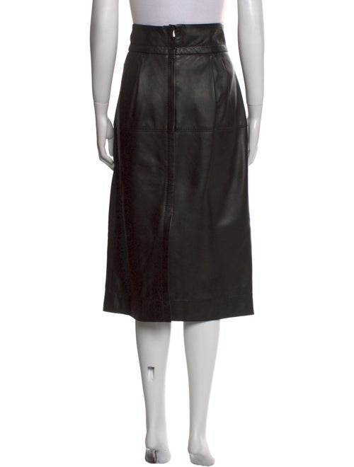 Marc Jacobs Lamb Leather Midi Length Skirt