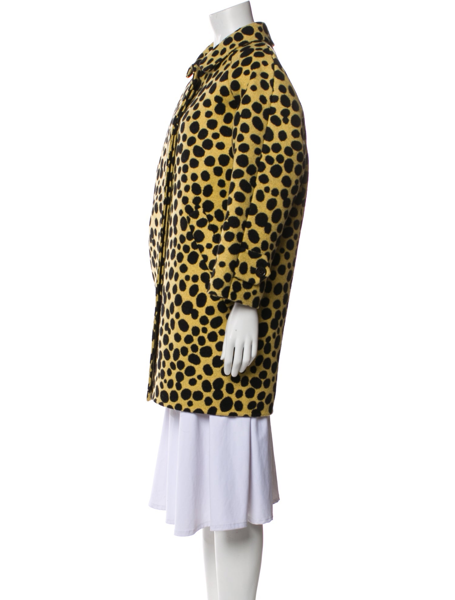 Marc Jacobs Virgin Wool Polka Dot Print Coat w/ Tags
