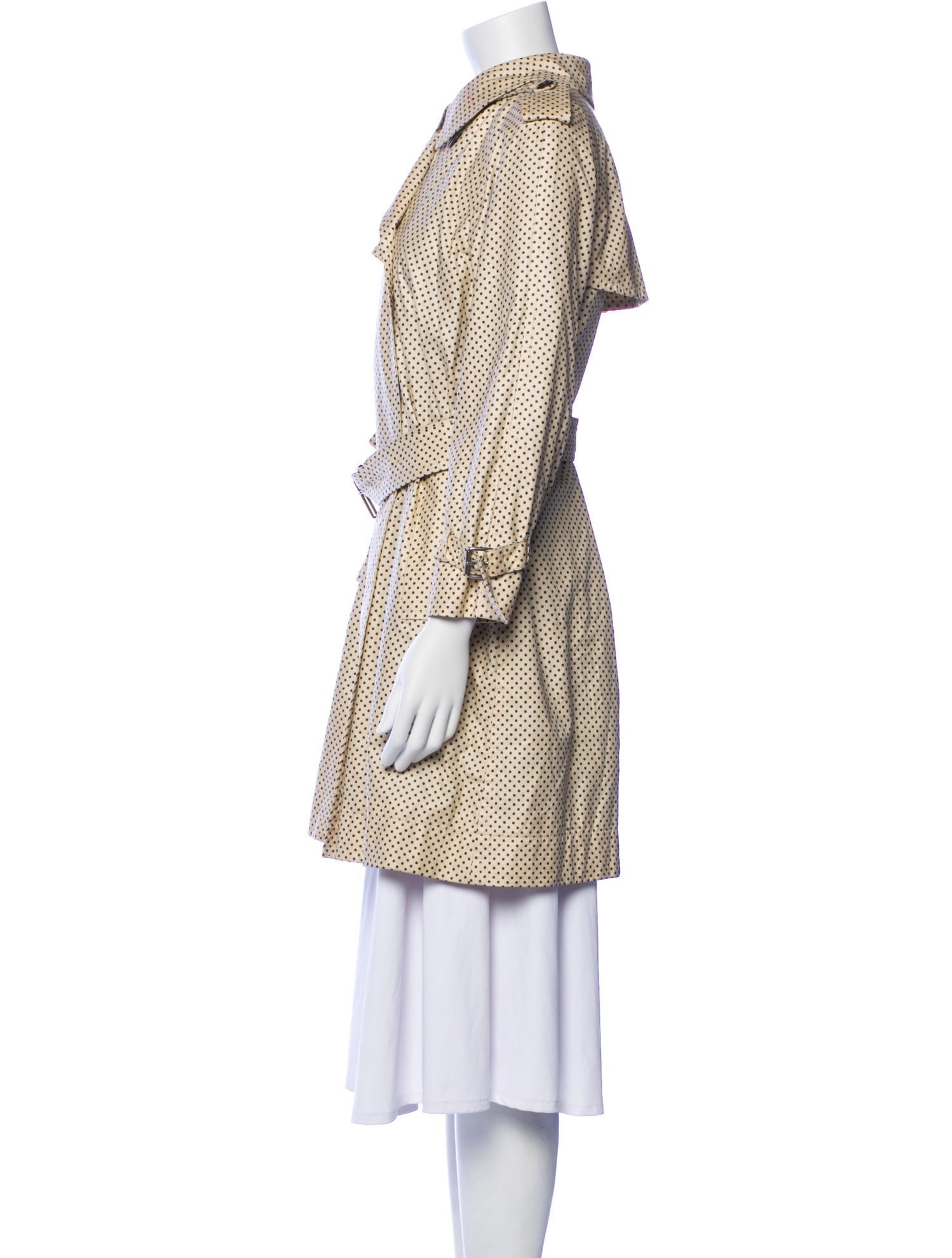 Marc Jacobs Silk Polka Dot Print Trench Coat