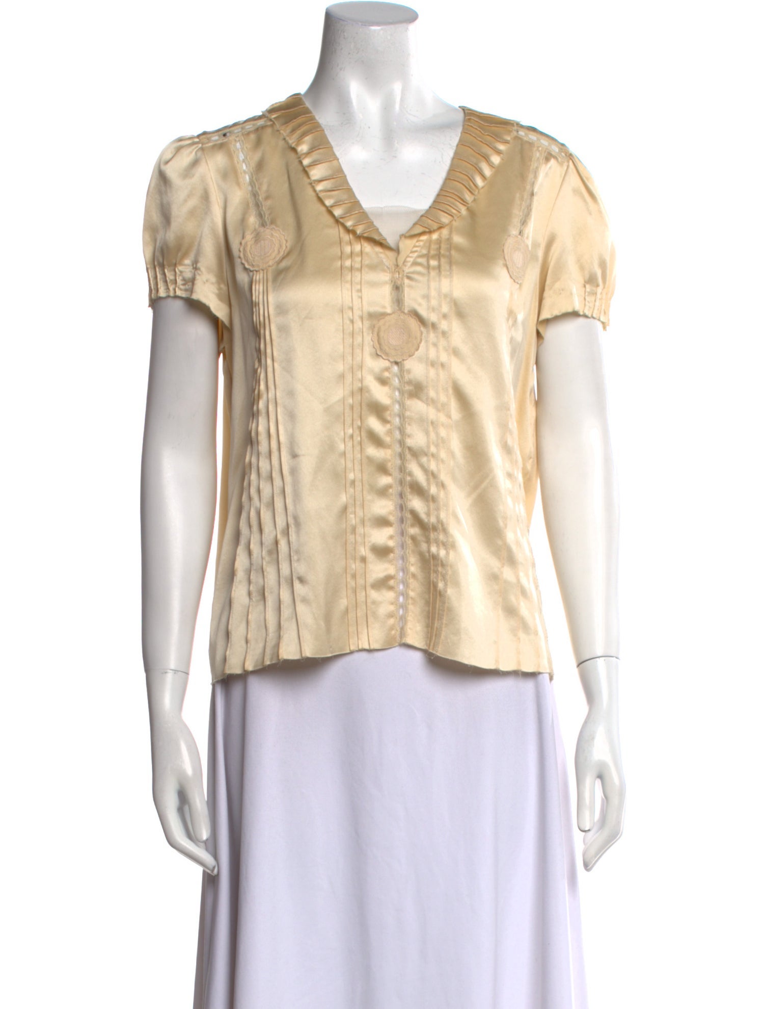 Marc Jacobs Silk V-Neck Blouse