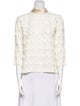 Marc Jacobs Mock Neck Three-Quarter Sleeve Blouse
