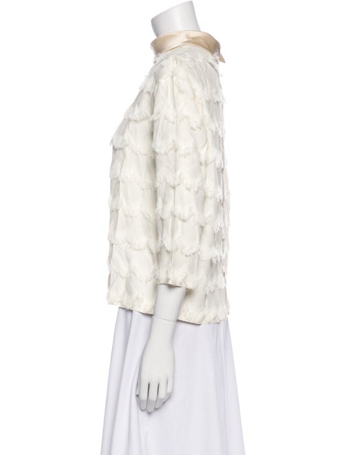 Marc Jacobs Mock Neck Three-Quarter Sleeve Blouse