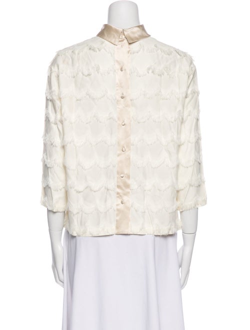 Marc Jacobs Mock Neck Three-Quarter Sleeve Blouse