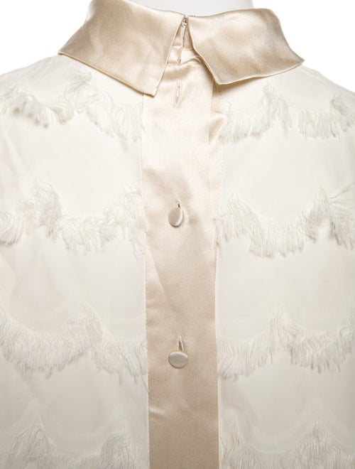 Marc Jacobs Mock Neck Three-Quarter Sleeve Blouse