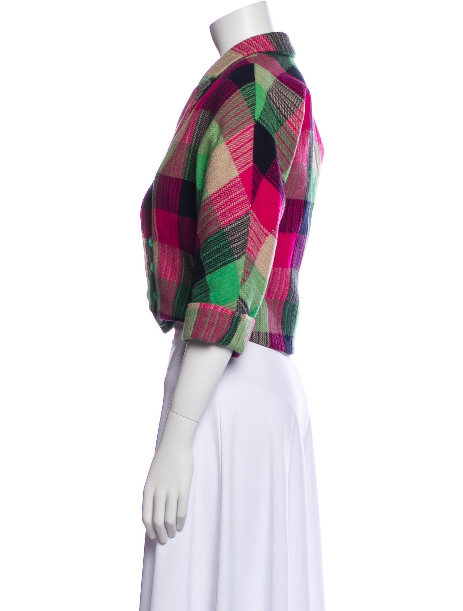 Marc Jacobs Wool Plaid Print Blazer