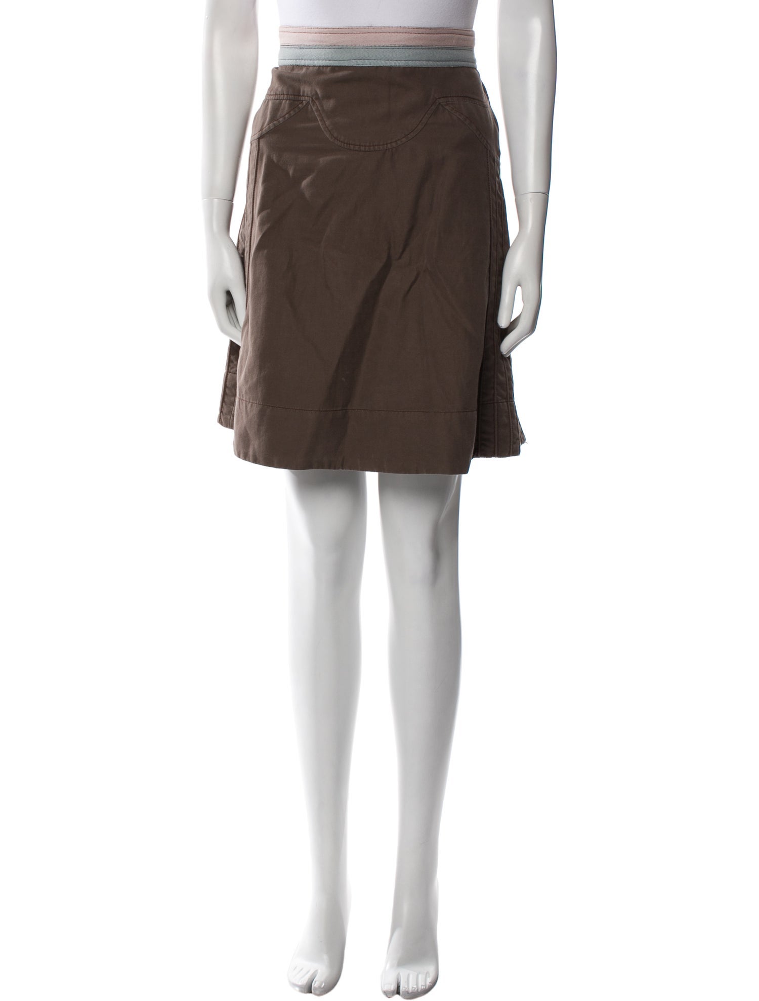 Marc Jacobs Raw-Edge Trim Knee-Length Skirt