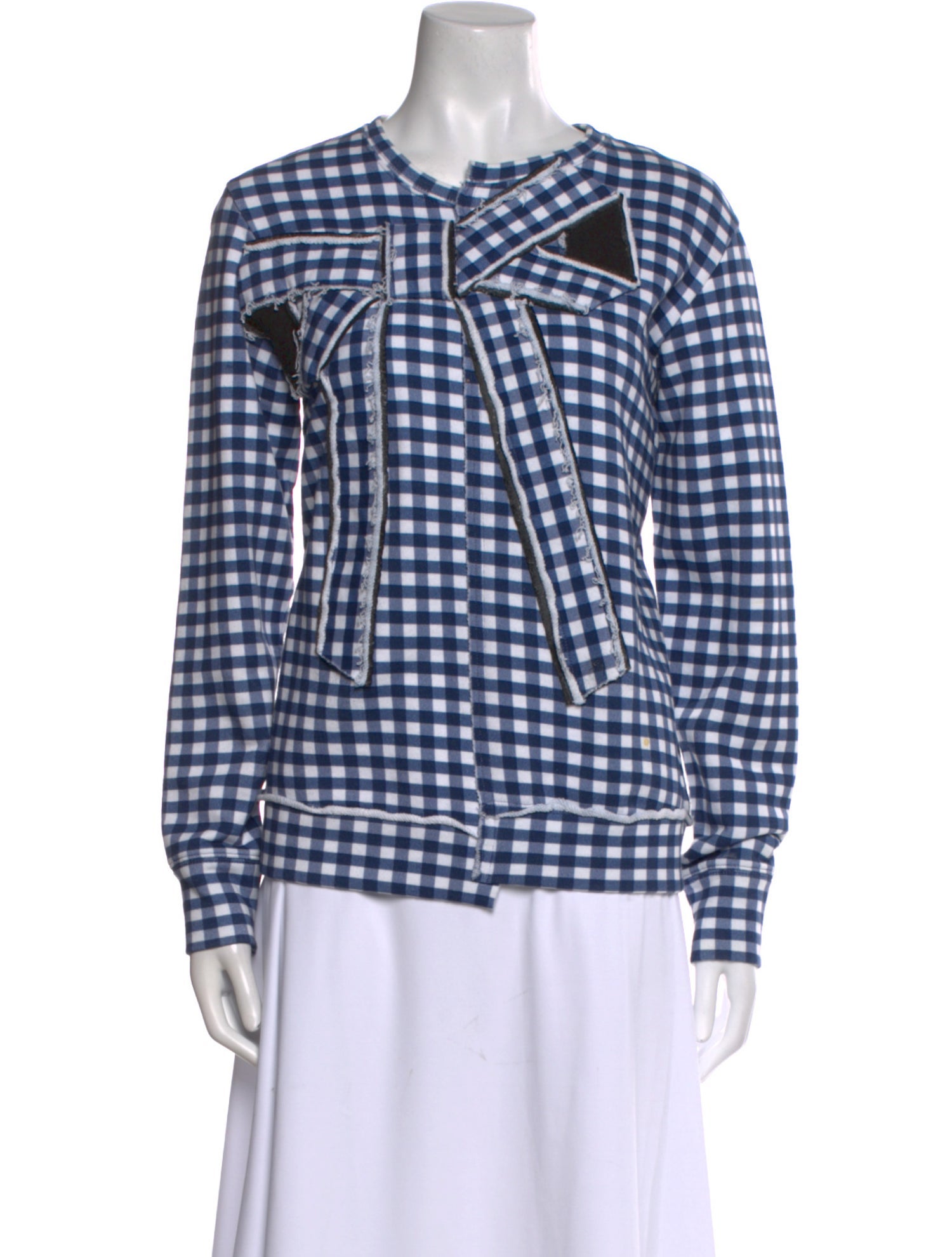 Marc Jacobs Plaid Print Crew Neck Sweater