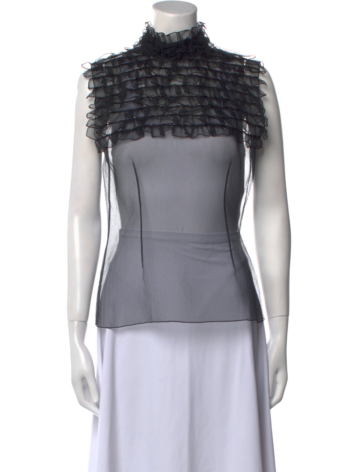 Marc Jacobs Mock Neck Sleeveless Blouse