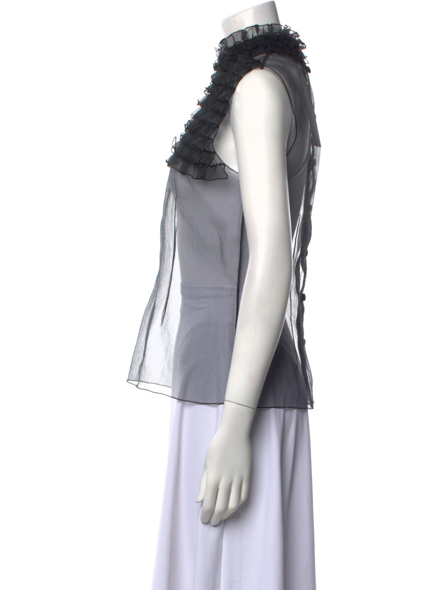 Marc Jacobs Mock Neck Sleeveless Blouse
