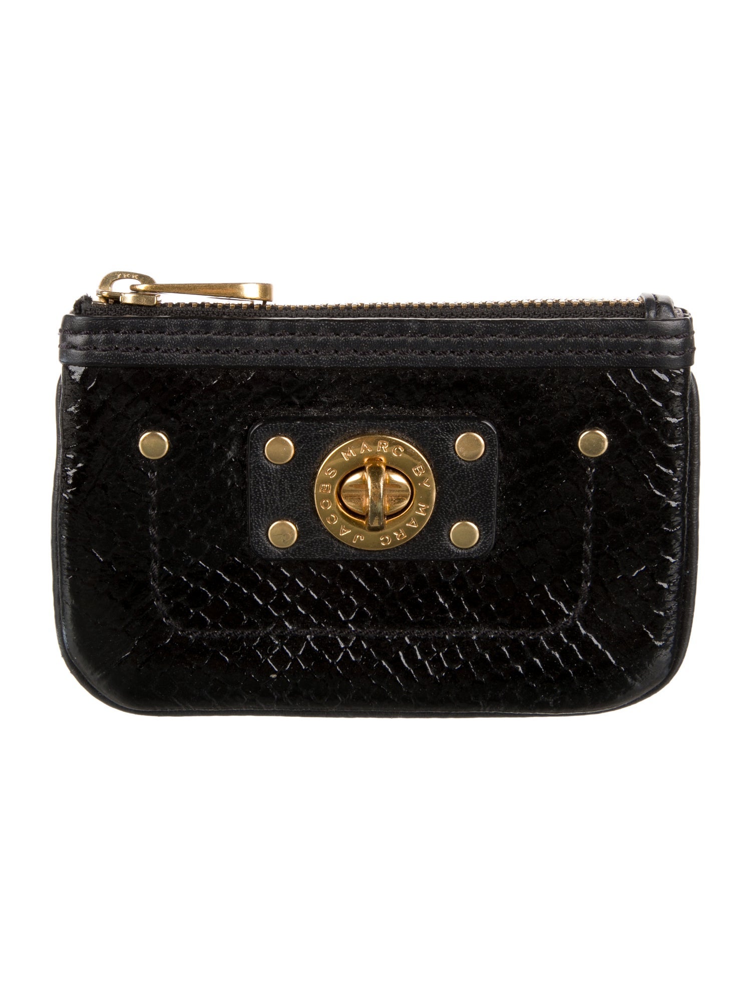 Marc Jacobs Embossed Snakeskin Patent Leather Wallet