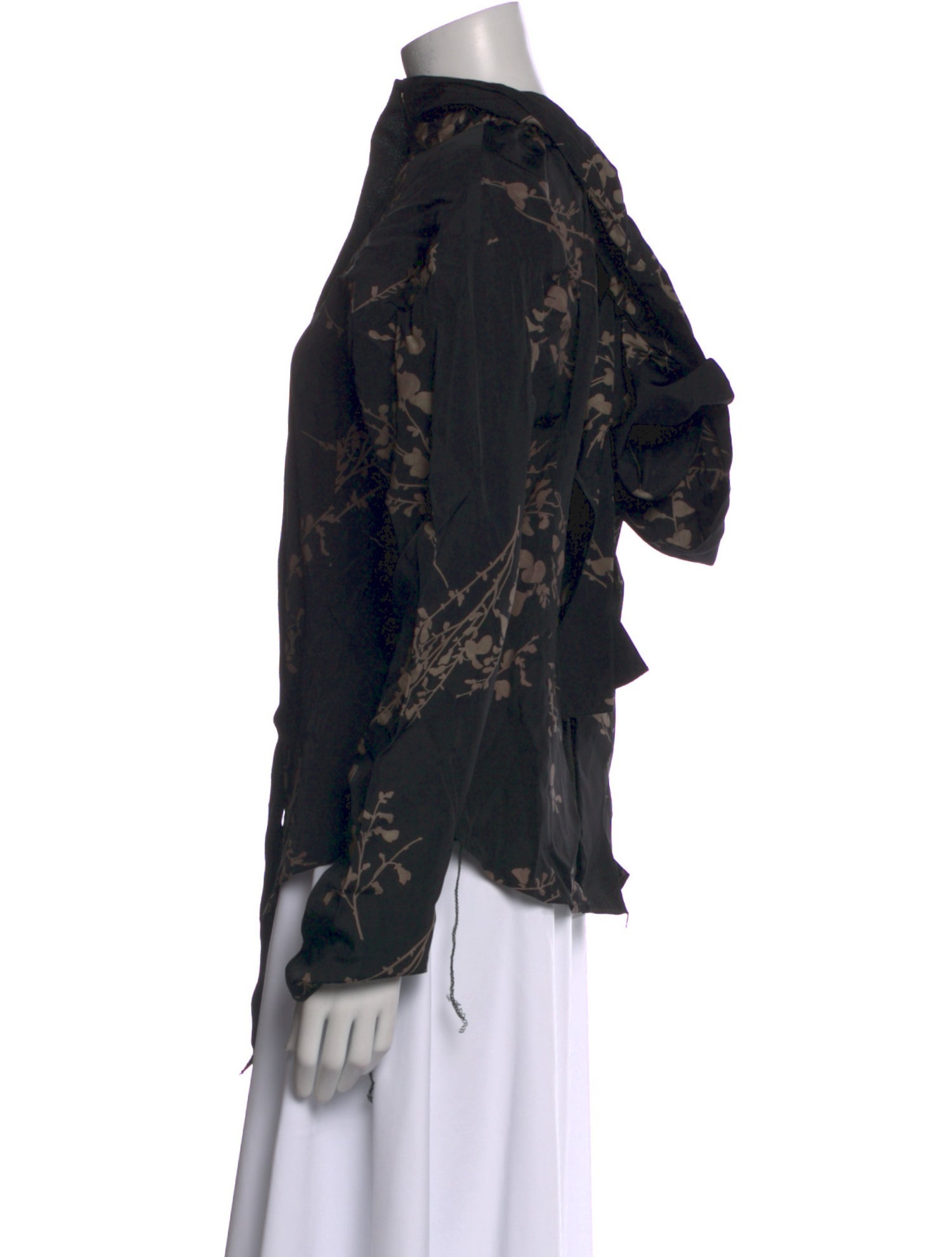 Marc Jacobs Printed Mock Neck Button-Up Top