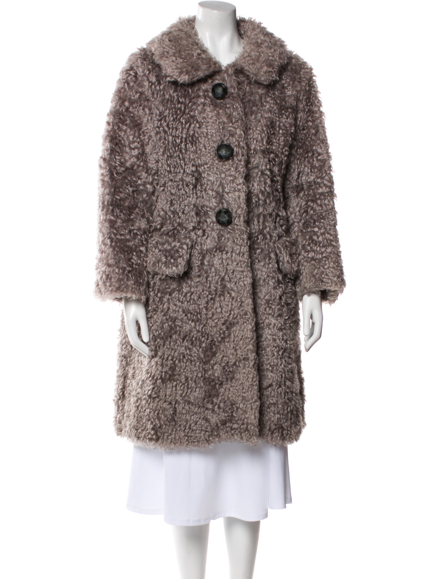 Marc Jacobs Mohair Faux Fur Coat