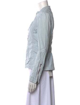 Marc Jacobs Mock Neck Long Sleeve Button-Up Top