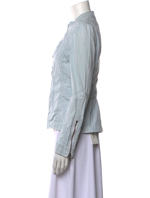 Marc Jacobs Mock Neck Long Sleeve Button-Up Top