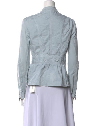 Marc Jacobs Mock Neck Long Sleeve Button-Up Top