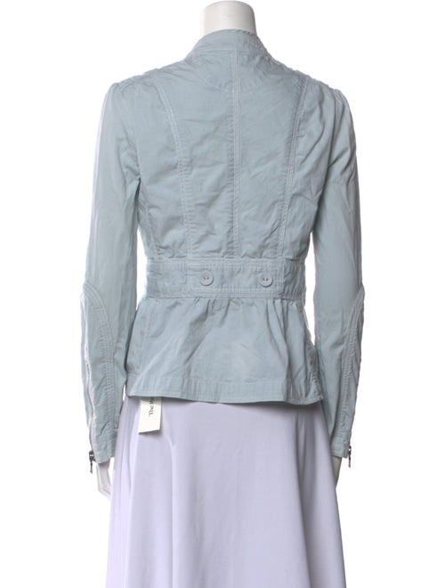 Marc Jacobs Mock Neck Long Sleeve Button-Up Top