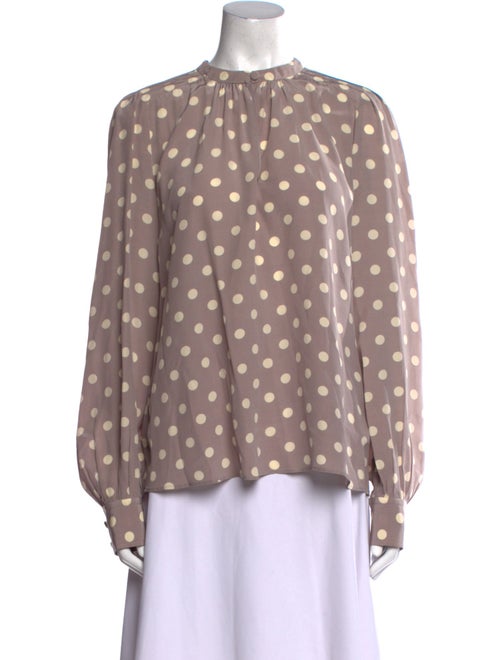 Marc Jacobs Silk Polka Dot Print Blouse