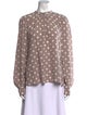Marc Jacobs Silk Polka Dot Print Blouse