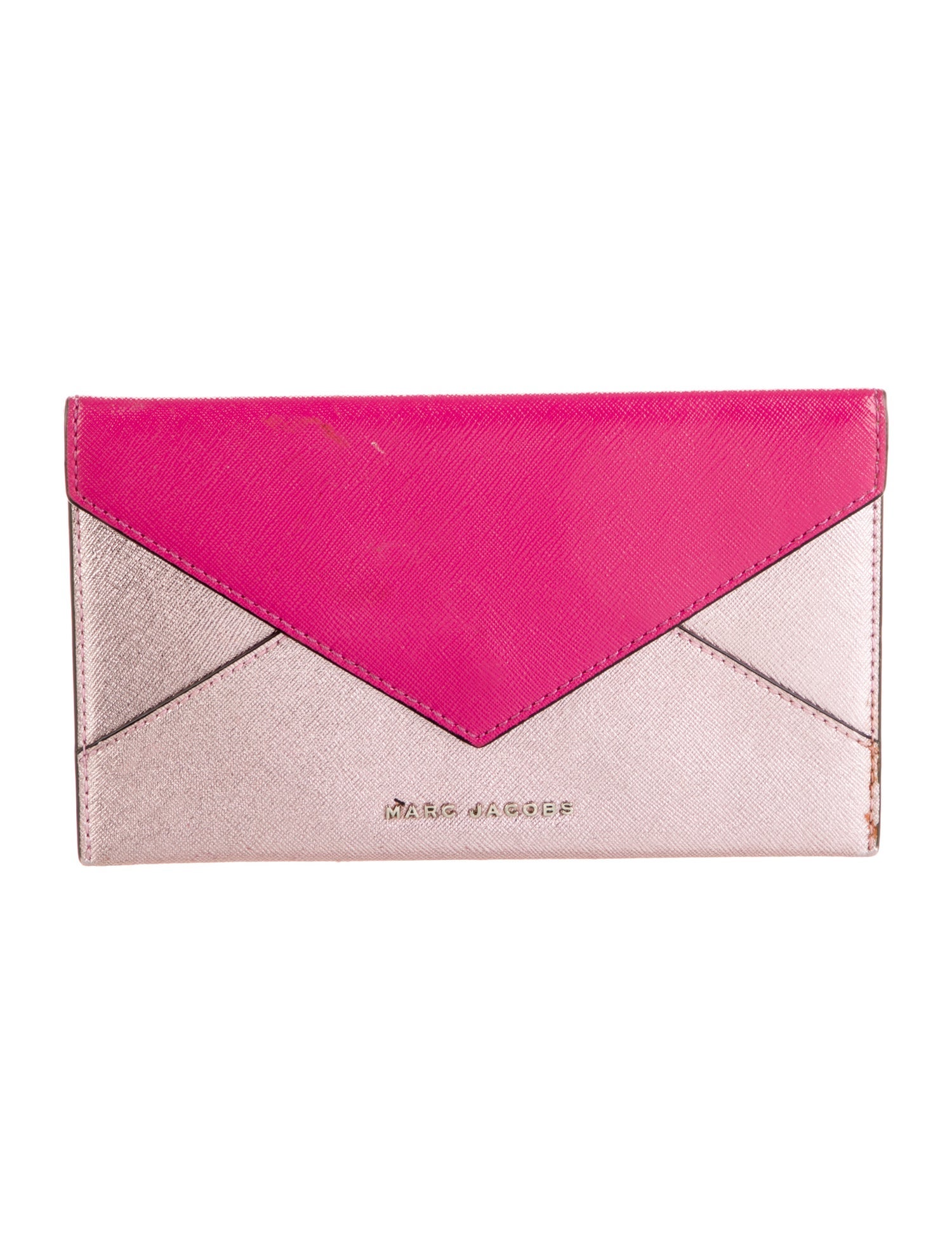 Marc Jacobs Leather Colorblock Pattern Wallet