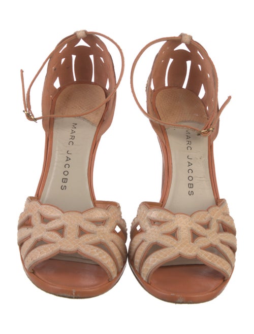 Marc Jacobs Snakeskin Lasercut Accents Sandals