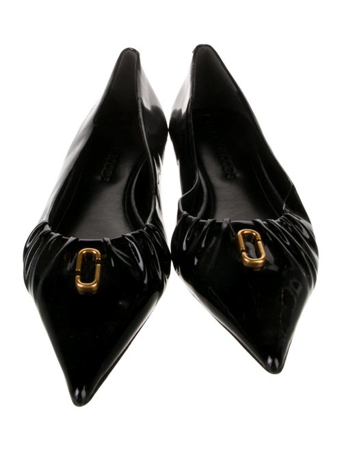 Marc Jacobs Patent Leather Ruffle Embellishment Ballet Flats